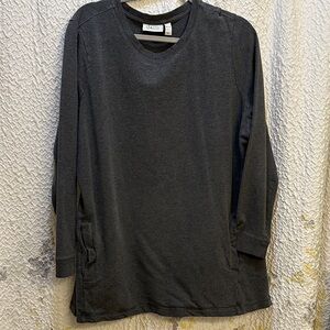 Denim&Co Charcoal Women's Tunic Top